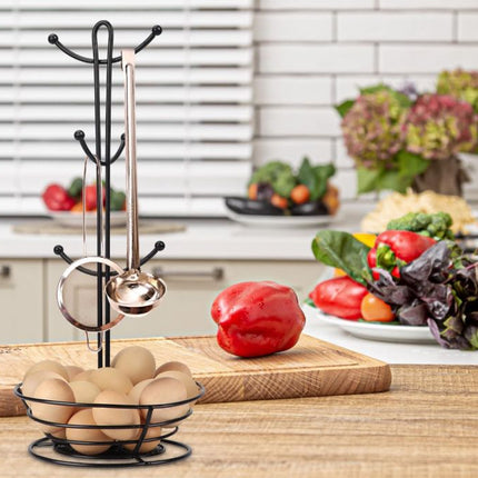 Iron Mug Holder with basket