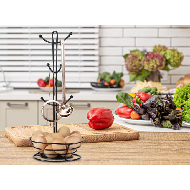 Iron Mug Holder with basket