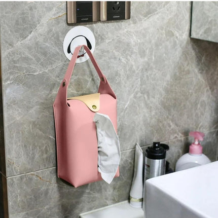 حامل مناديل السيارة مصنوع من الجلد