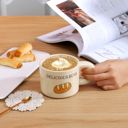 Delicious bun ceramic mug  338 ml