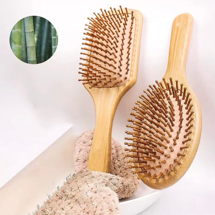 Natural bamboo paddle comb air cushion comb scalp