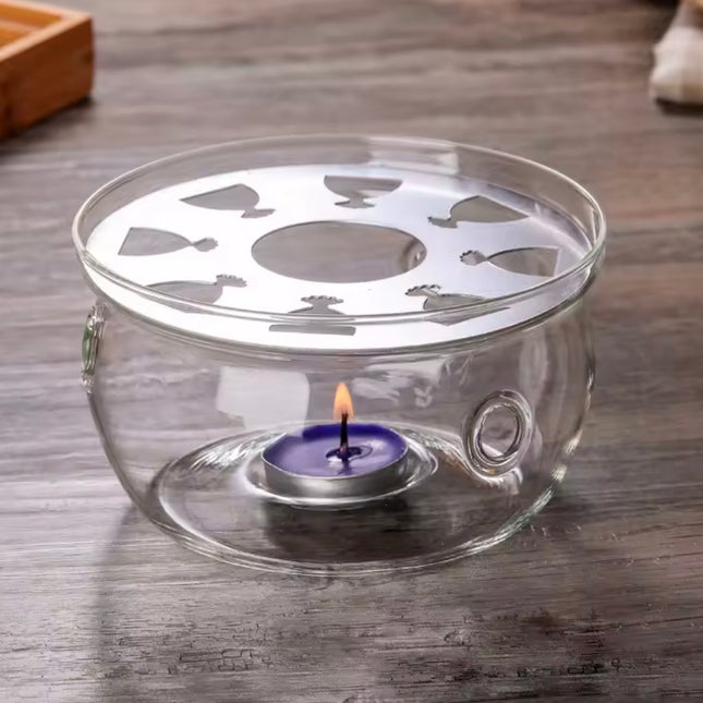 Round Teapot Warmer glass