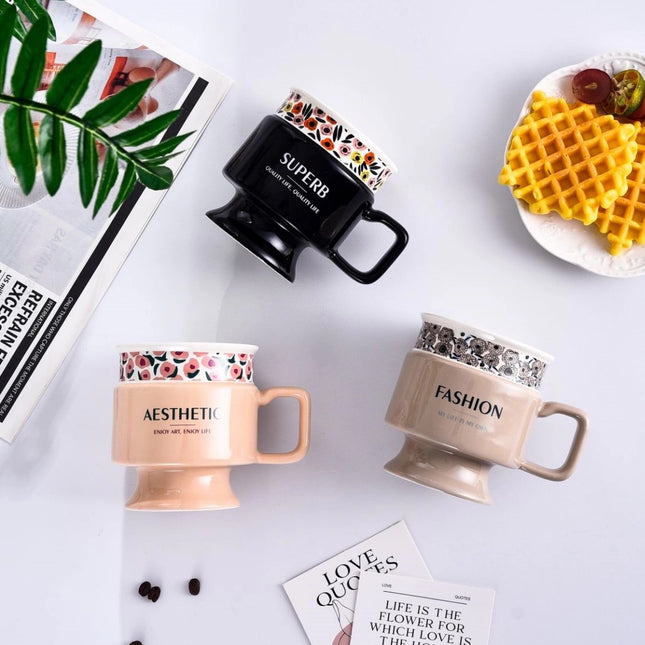 Ceramic High printed Milk Mug
