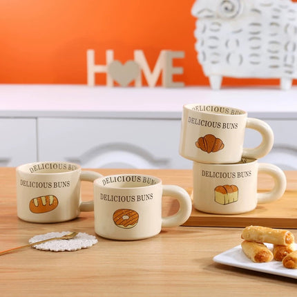 Delicious bun ceramic mug  338 ml