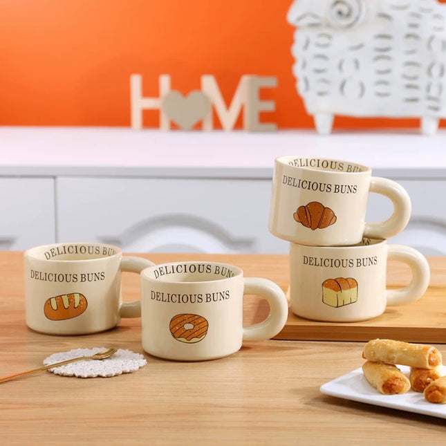 Delicious bun ceramic mug  338 ml