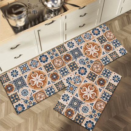 Retro kitchen non slip mat