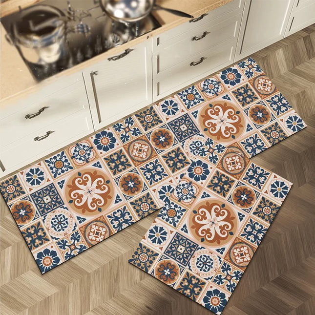 Retro kitchen non slip mat