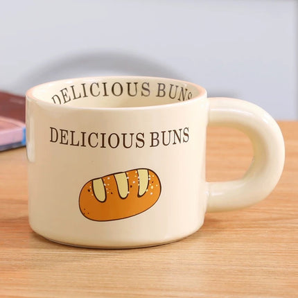 Delicious bun ceramic mug  338 ml